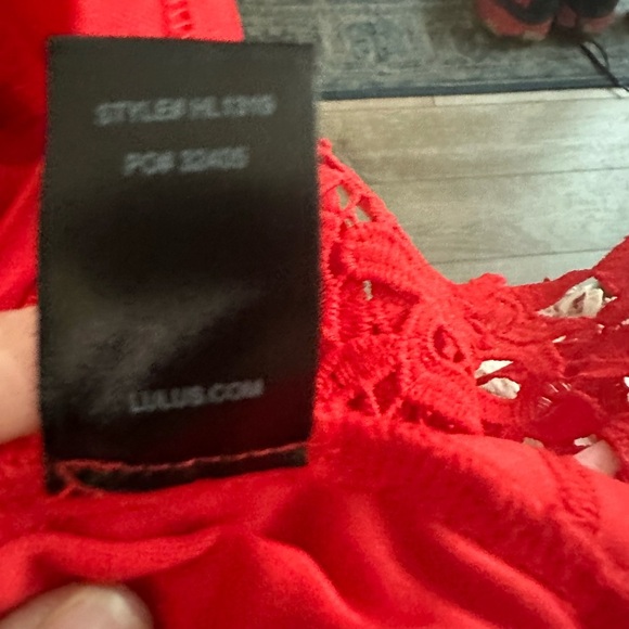 Lulus Genevieve Red Off-the-Shoulder Lace Dress - Picture 4 of 8